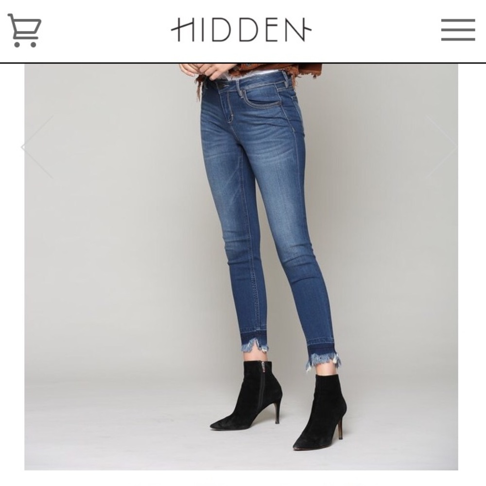 HIDDEN DENIM | Raw hem skinny jeans - Picture 1 of 6